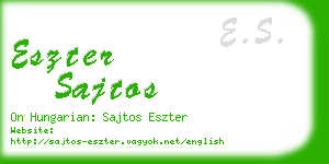 eszter sajtos business card